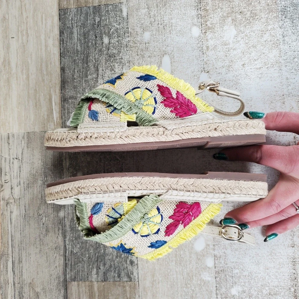 Sam Edelman Kayden Kids Sandals Sz 3 M Pink Floral Beach Adjustable‎ Ankle Strap